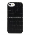 Кожаный чехол для iPhone 5 / 5S Melkco Premium Leather Case - Jacka Type, цвет Crocodile Print Pattern - Black