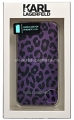 Пластиковый чехол-накладка для iPhone 5 / 5S Karl Lagerfeld Camouflage Hard, цвет Purple (KLHCP5CAPU)