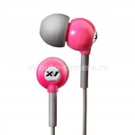 Водонепроницаемые вакуумные наушники для iPhone и iPod X-1 Flex All Sport Waterproof Headphones, цвет power pink (CB1-PK)