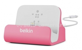 Док-станция для iPhone 5 / 5S Belkin Charge + Sync Dock, цвет pink (F8J045btPNK)