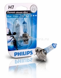 Галогенная лампа Philips Н7 12v 55w Blue Vision Ultra 12972BVUB1 1 шт.