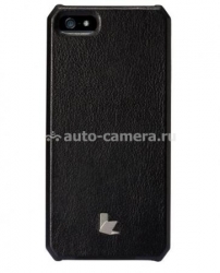 Кожаный чехол на заднюю крышку iPhone 5 / 5S Jison Executive Wallet Case, цвет black (JS-IP5-001Blk)
