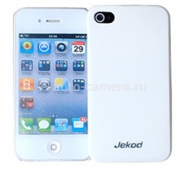 Пластиковый чехол для iPhone 4 Jekod, цвет белый